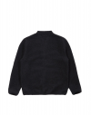 Universal Works Cardigan In Black Wool Fleece