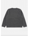 Universal Works Cardigan In Black Wool Fleece