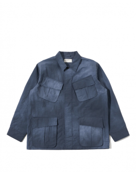 Universal Works Jungle Jacket in Navy Recycled Splash Nylon