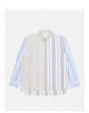 Universal Works Panel Square Pocket Shirt in Mixed Stripes Pop Stripe Mixed