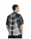 Universal Works Camper Shirt in Charcoal Tie N Dye Seersucker