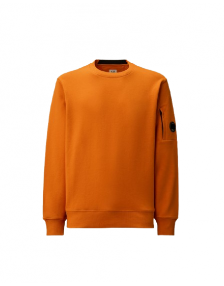 C. P. Company Diagonal Raised Fleece Crewneck Lens Sweatshirt