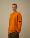 C. P. Company Diagonal Raised Fleece Crewneck Lens Sweatshirt