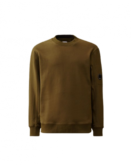 C. P. Company Diagonal Raised Fleece Crewneck Lens Sweatshirt