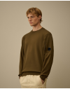 C. P. Company Diagonal Raised Fleece Crewneck Lens Sweatshirt