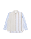 Universal Works Panel Square Pocket Shirt in Mixed Stripes Pop Stripe Mixed