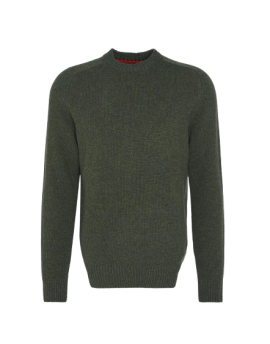 Barbour Grangetown Merino Crew Neck MId Olive