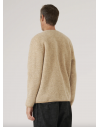 Universal Works Cardigan In Black Wool Fleece