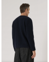 Universal Works Cardigan In Black Wool Fleece