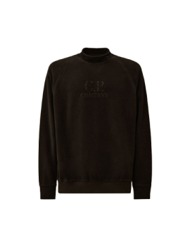 C.P. Company Brushed Emerized Diagonal Fleece Mockneck Sweatshirt