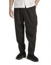 Universal Works Pleated Track Pant in Black Recycled Polytech