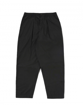 Universal Works Pleated Track Pant in Black Recycled Polytech