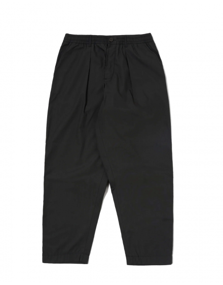 Universal Works Pleated Track Pant in Black Recycled Polytech