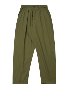 Universal Works Pleated Track Pant in Green Recycled Polytech