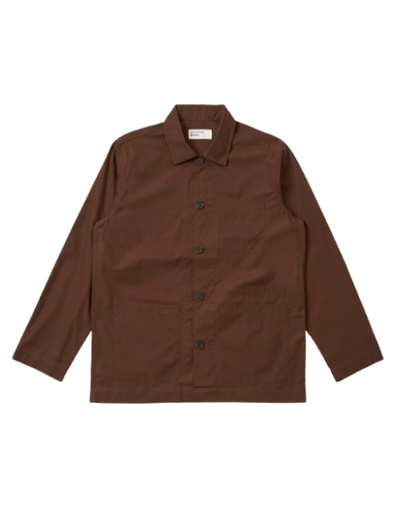 Universal Works Bakers Overshirt in Navy Organic Fine Poplin
