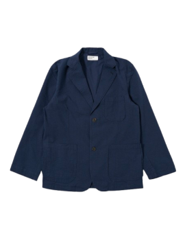 Universal Works Navy Derby Stripe Two Button Jacket