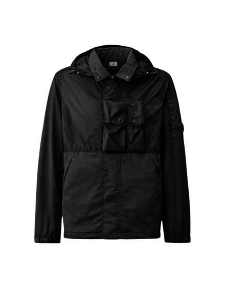 C.P Compèany Flatt Nylon Mixed Hooded Lens jacket