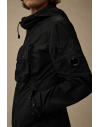 C.P Compèany Flatt Nylon Mixed Hooded Lens jacket