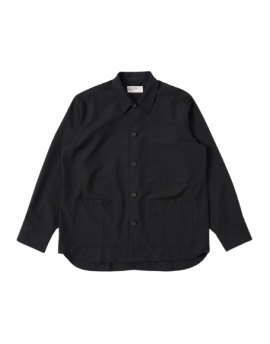 Universal Works Black Tropical Suiting Travail Overshirt