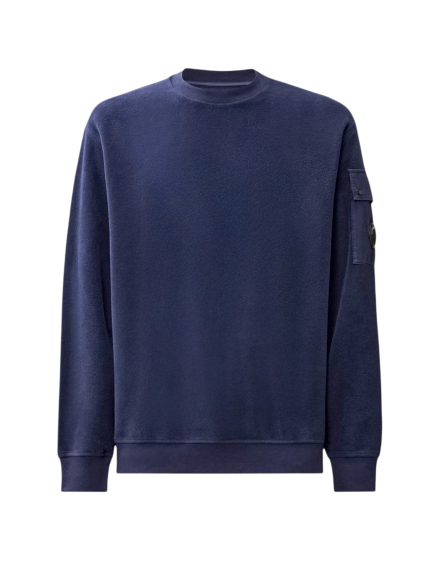 C.P. Company Brushed Emerized Diagonal Fleece Mockneck Sweatshirt