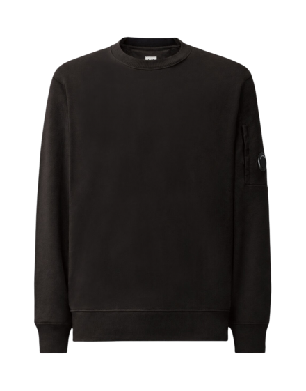 C. P. Company Diagonal Raised Fleece Crewneck Lens Sweatshirt
