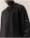 C. P. Company Diagonal Raised Fleece Crewneck Lens Sweatshirt