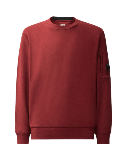 C. P. Company Diagonal Raised Fleece Crewneck Lens Sweatshirt