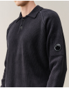 C. P. Company Chenille Cotton Lens Polo Sweater