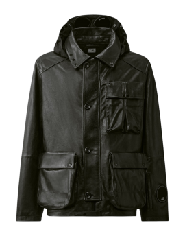 C. .P. Company Leather Mixed Lined Mille Jacket