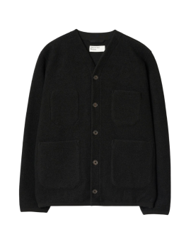 Universal Works Cardigan Wool Fleece Black