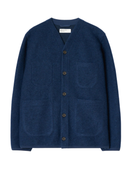 Universal Works Cardigan Wool Fleece Black